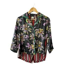Anthropologie Eloise Juniper Floral Pyjama Top Blouse Women's XS
